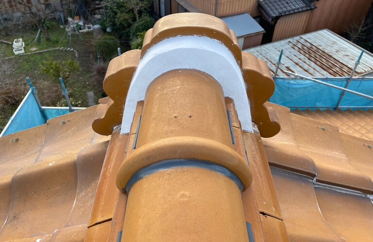 S様邸（津市）屋根漆喰・瓦ラバーロック施工【屋根修繕工事なら株式会社NEXTクリエイト】